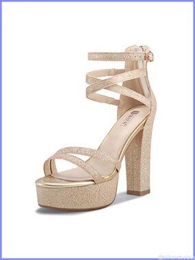 Women's Platform Chunky High Heel Ankle Strap Sandals 5 Inch Heels